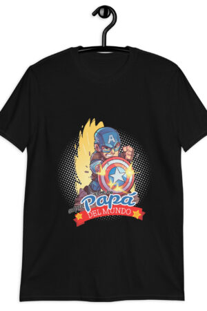 Camiseta “El Mejor Papá del Mundo” – Edición Capitán América