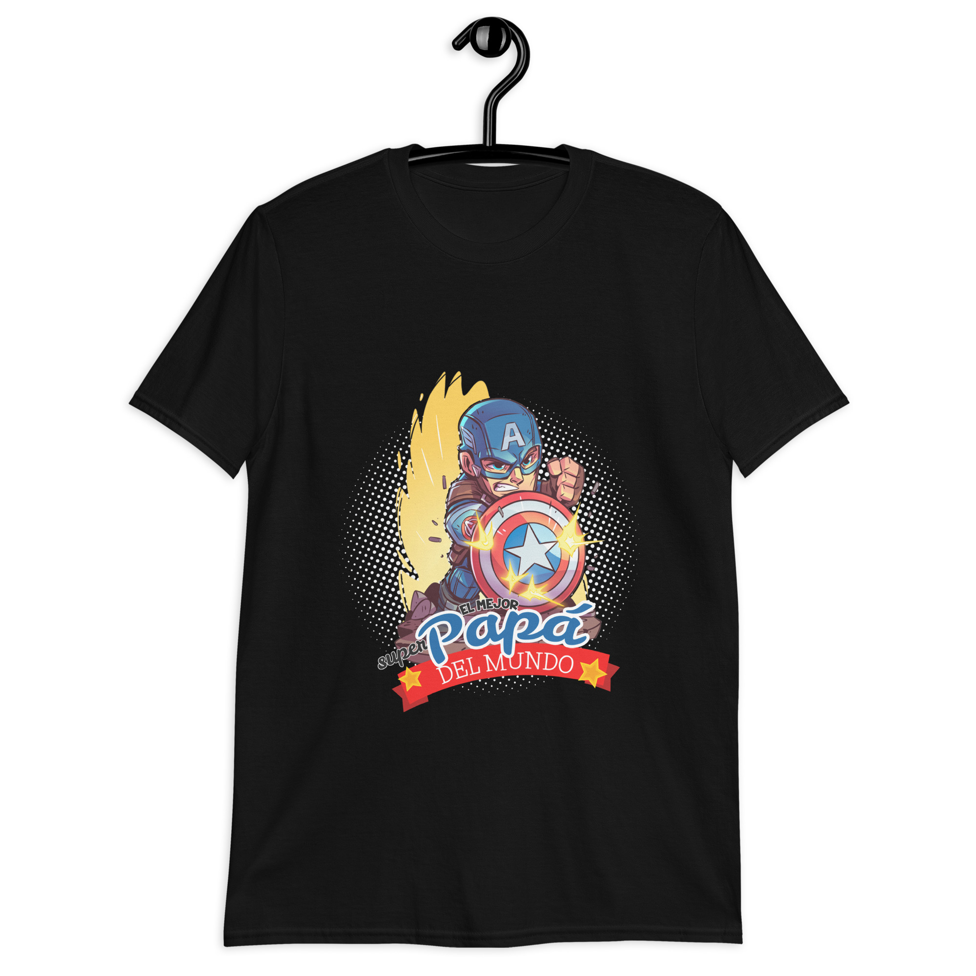 Camiseta “El Mejor Papá del Mundo” – Edición Capitán América