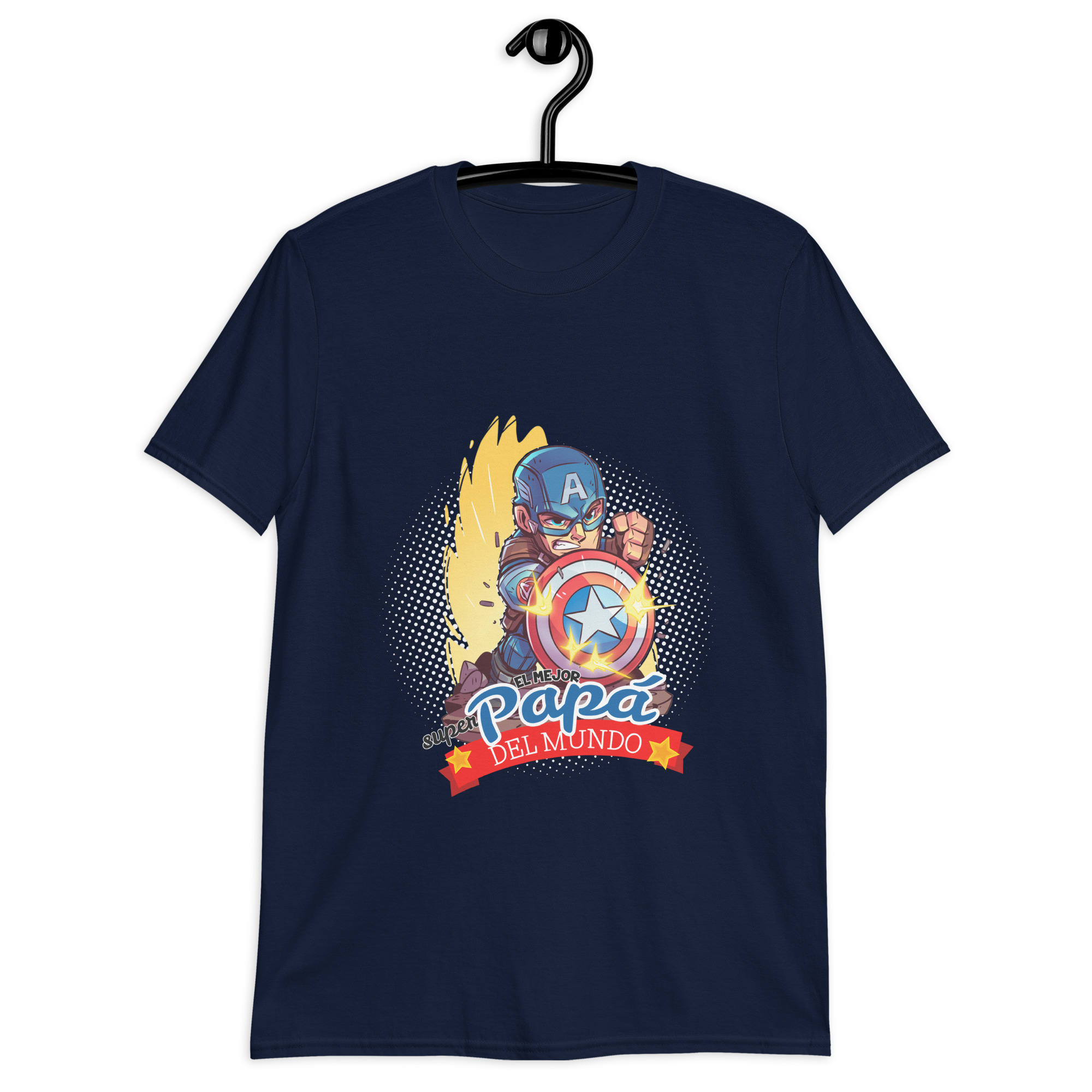 Camiseta “El Mejor Papá del Mundo” – Edición Capitán América - Imagen 3