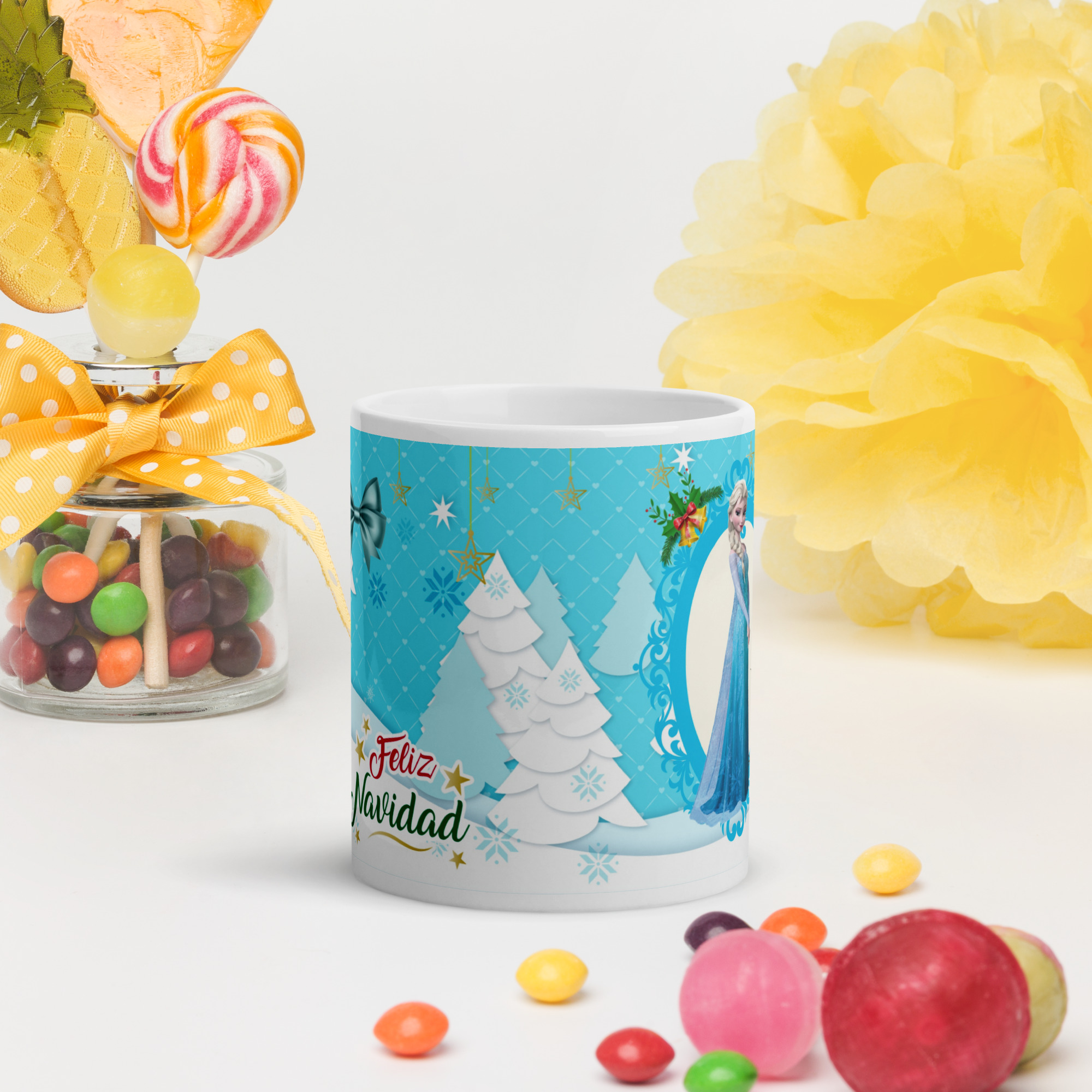 Taza Navideña – Princesas de navidad 8 - Imagen 4