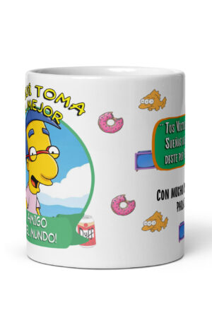 Taza “El Amigo del Mundo” – Milhouse en versión motivadora - The Simpson