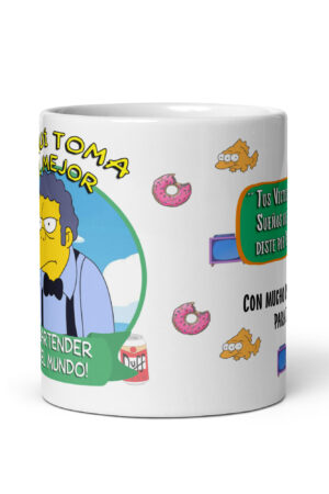 Taza “El Bartender del Mundo” – Moe Szyslak, humor y buena vibra - The Simpson