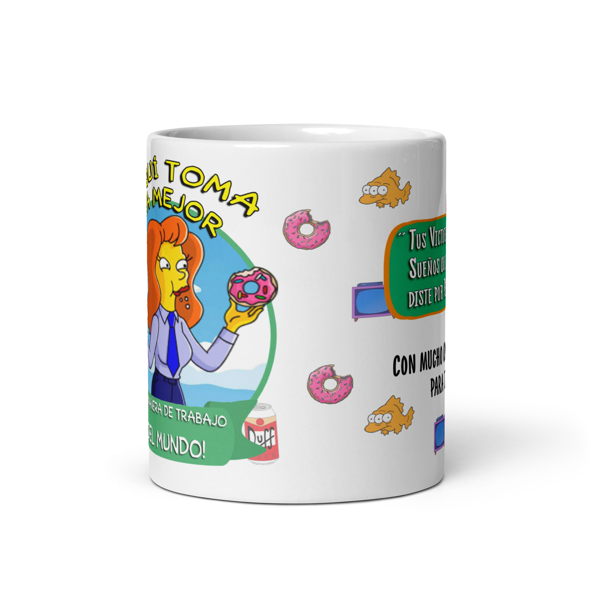 Taza “La Compañera de Trabajo del Mundo” – Inspiración y humor en una taza - The Simpson