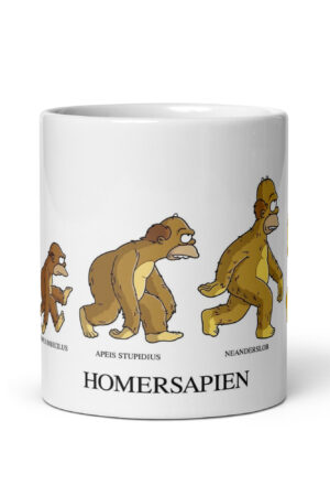 Taza “Evolución de Homer” – Del mono al sofá - The Simpson