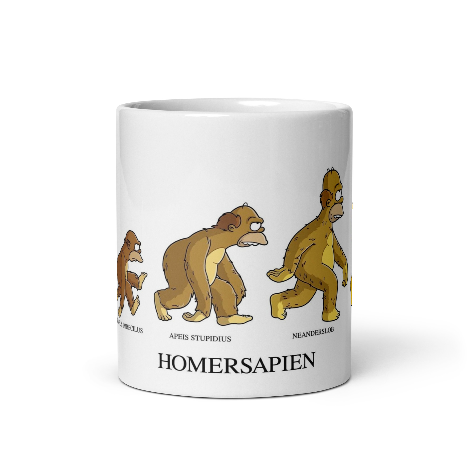 Taza “Evolución de Homer” – Del mono al sofá - The Simpson