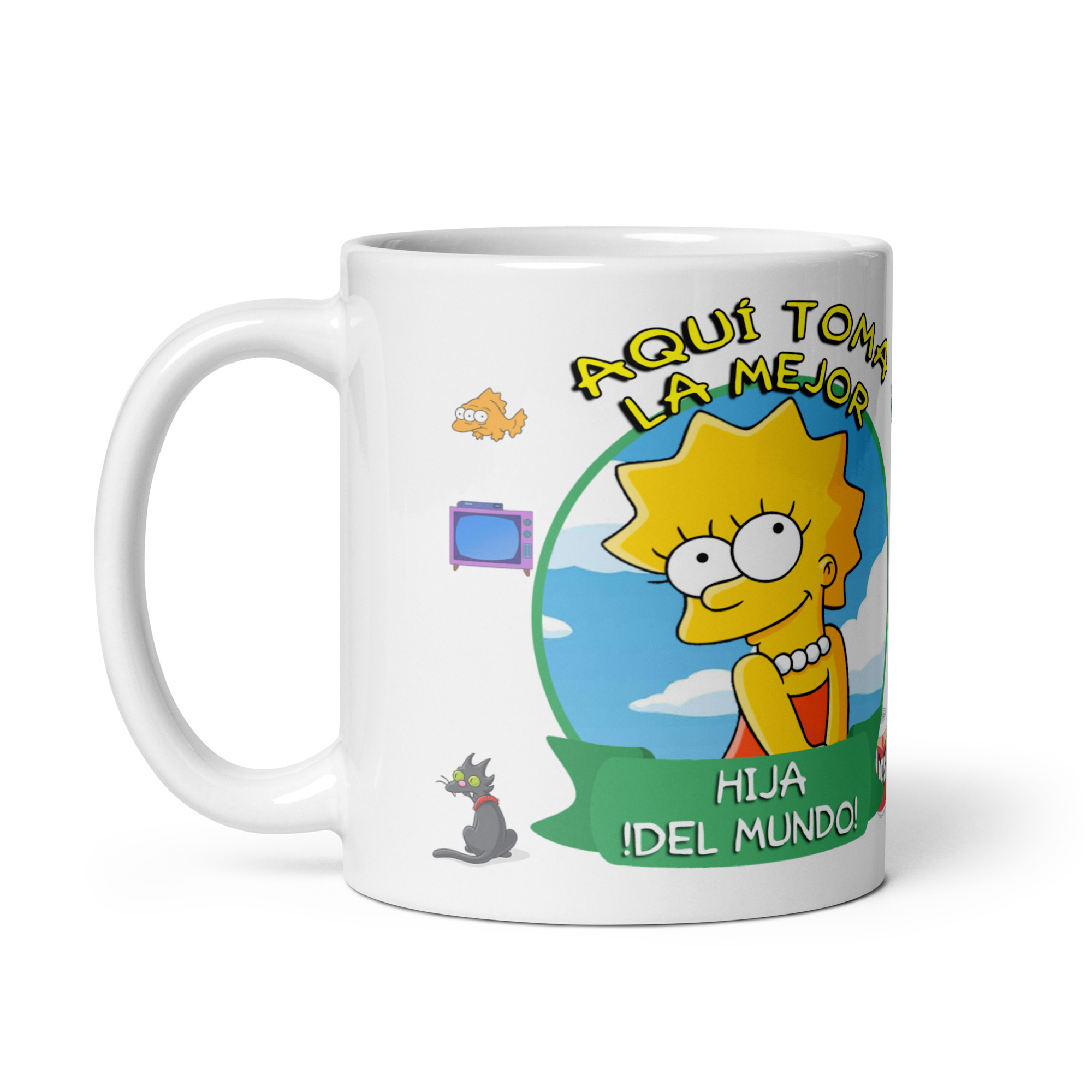 Taza “La Hija del Mundo” – Dulzura e inteligencia al estilo Lisa Simpson - The Simpson - Imagen 3