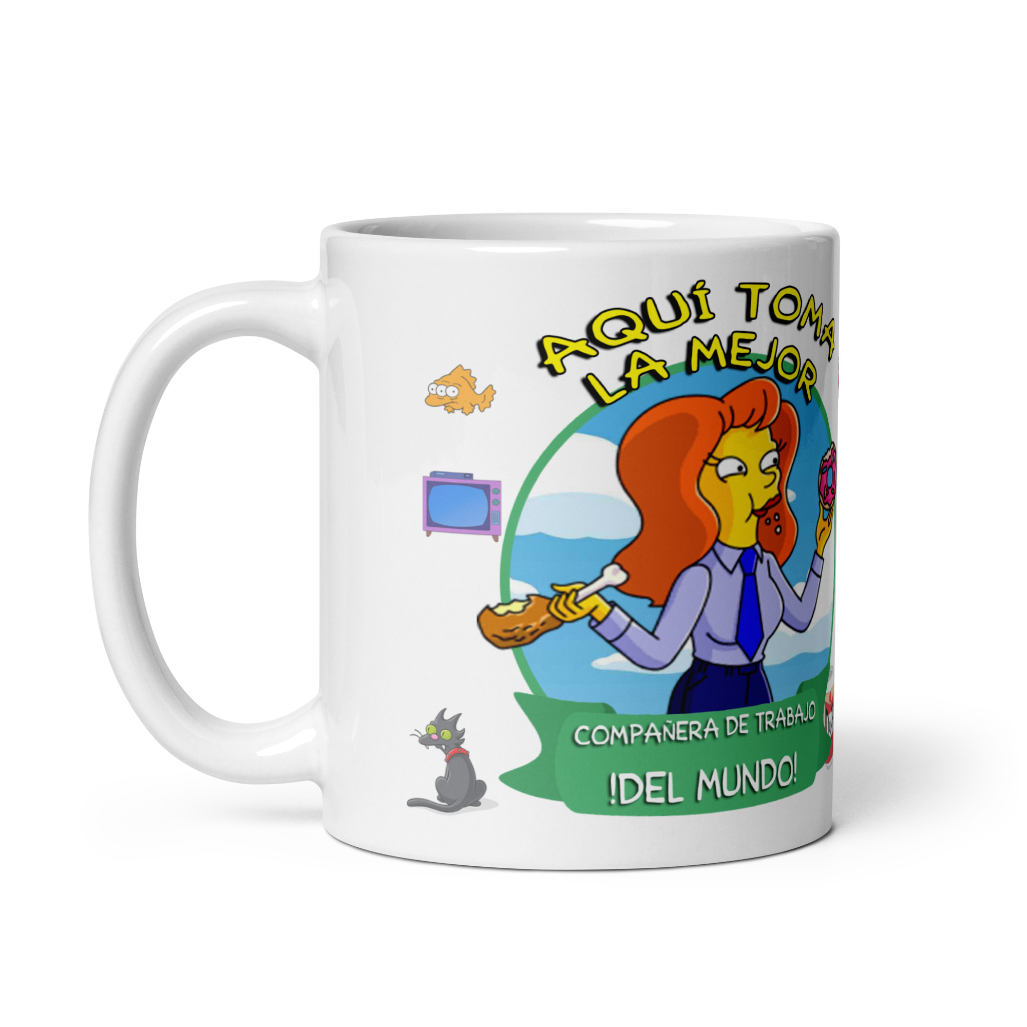 Taza “La Compañera de Trabajo del Mundo” – Inspiración y humor en una taza - The Simpson - Imagen 3