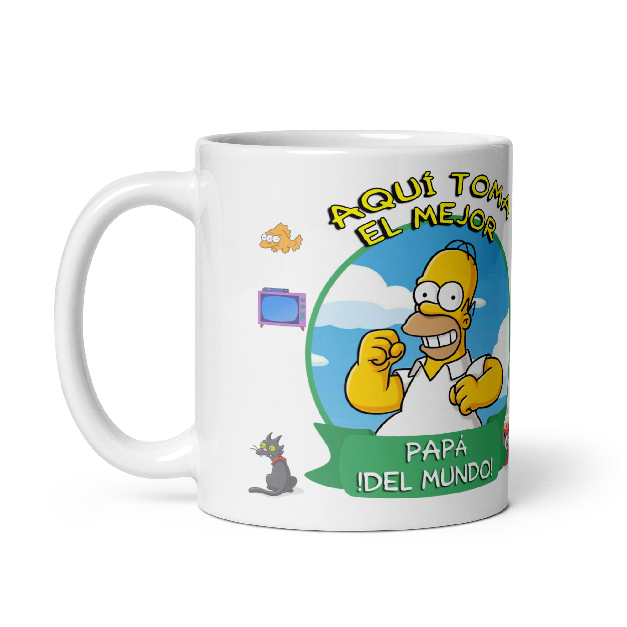 Taza “El Papá del Mundo” – Homer Simpson y el amor paternal más divertido - The Simpson - Imagen 3