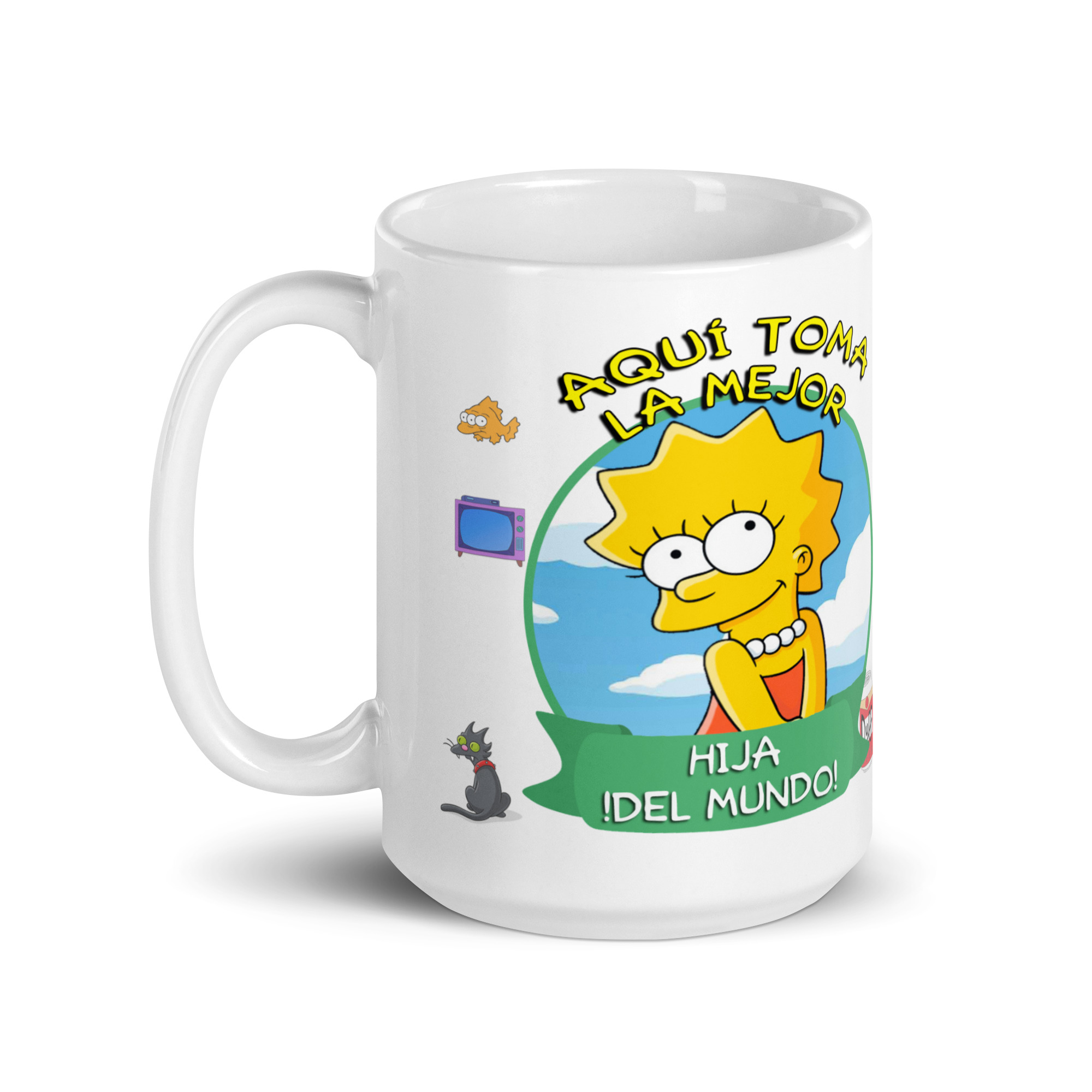 Taza “La Hija del Mundo” – Dulzura e inteligencia al estilo Lisa Simpson - The Simpson - Imagen 5