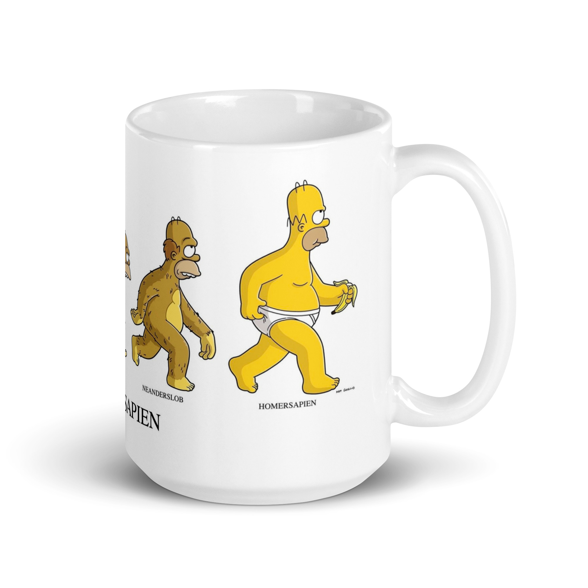 Taza “Evolución de Homer” – Del mono al sofá - The Simpson - Imagen 4