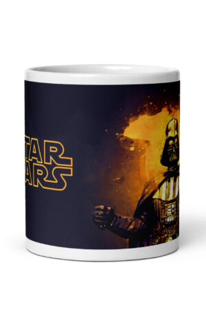 Taza Darth Vader en Llamas — “Café ardiente del Imperio”