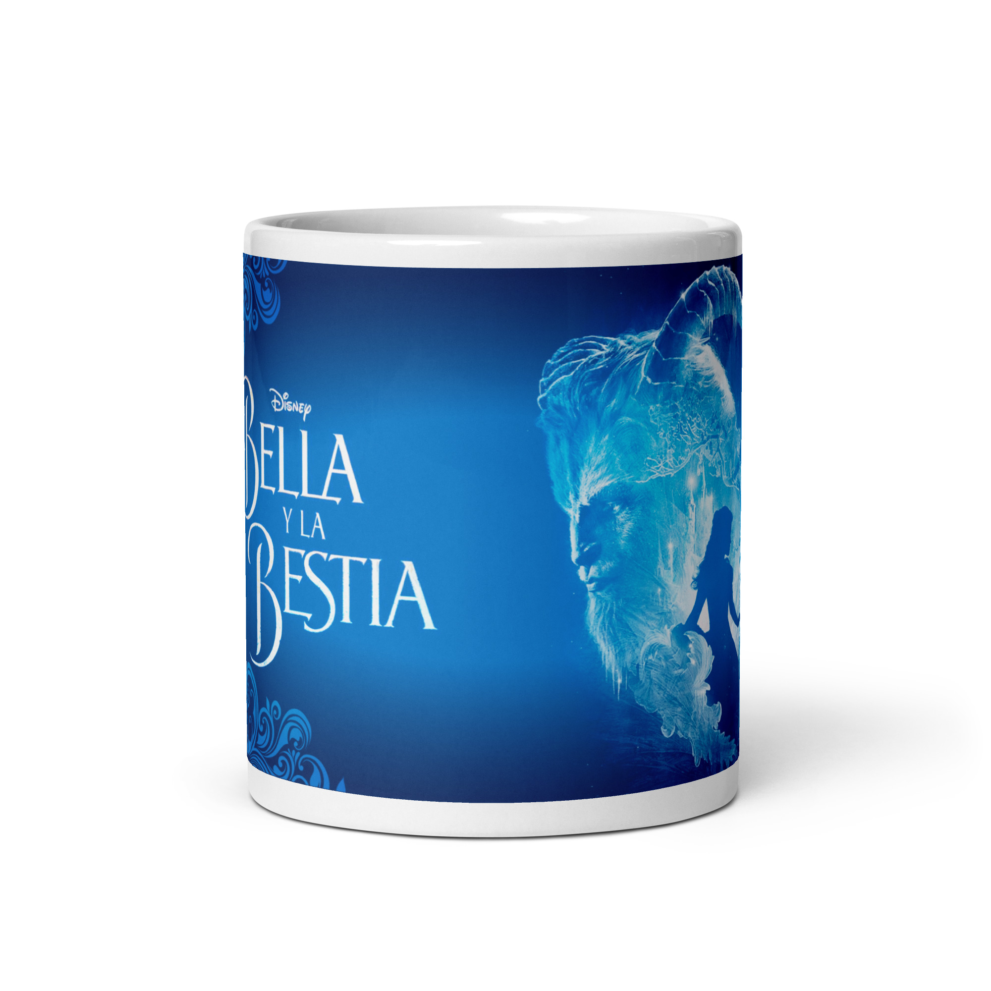 Taza Bella y Bestia Azul Hielo — “El hechizo del invierno”