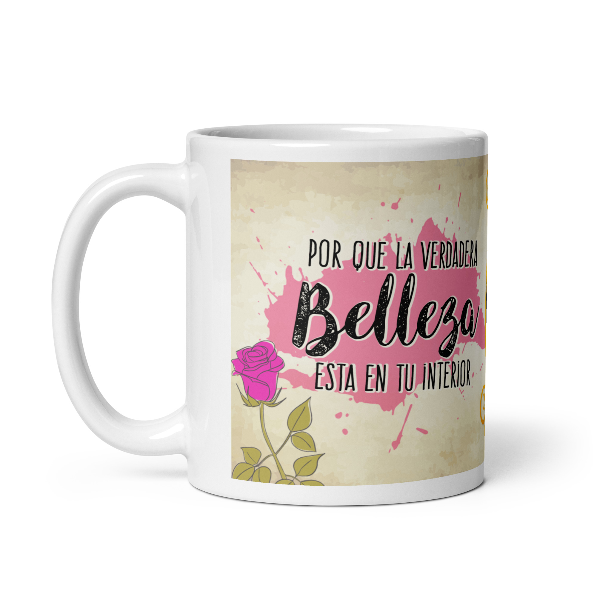 Taza Bella y Bestia Frase Inspiradora — “La belleza está en el interior” - Imagen 3