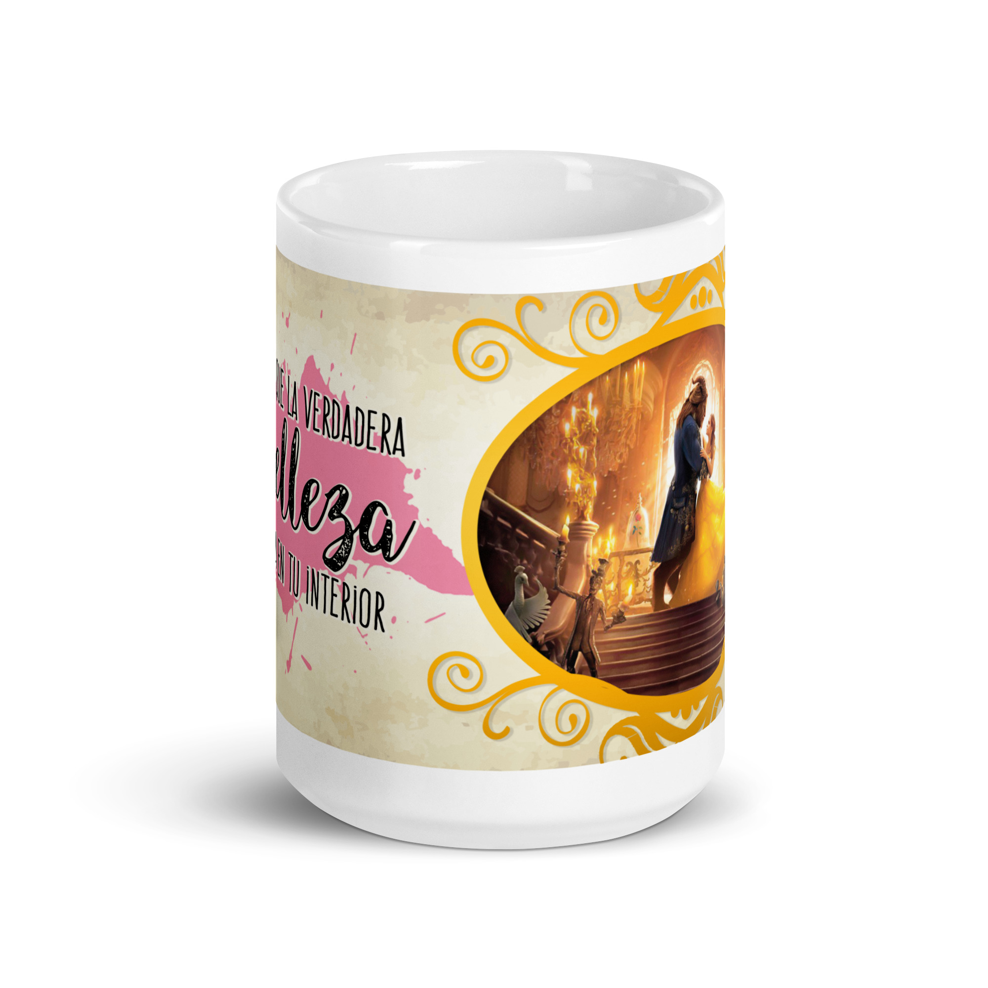 Taza Bella y Bestia Frase Inspiradora — “La belleza está en el interior” - Imagen 6