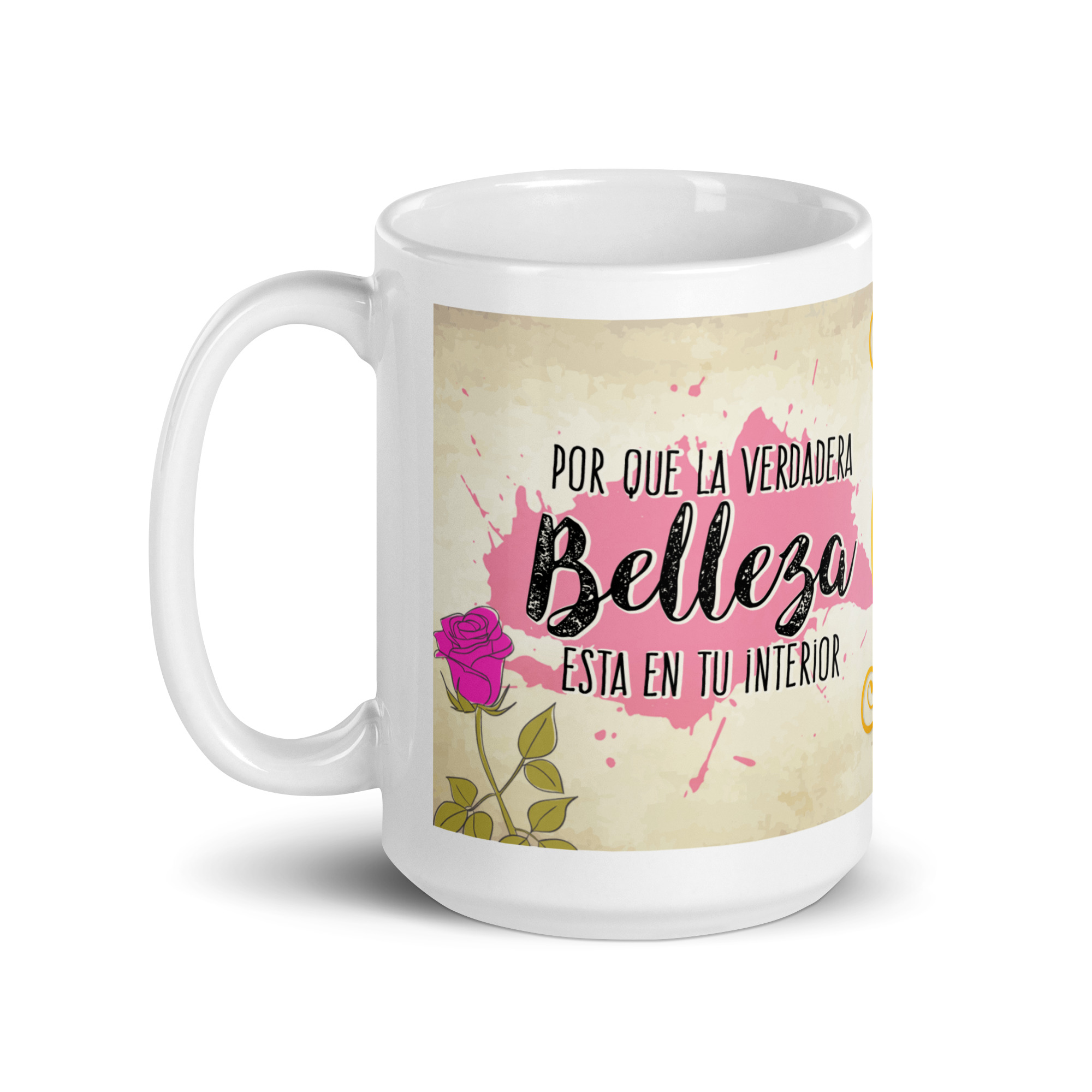 Taza Bella y Bestia Frase Inspiradora — “La belleza está en el interior” - Imagen 5