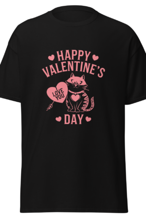 Camiseta San Valentín Gato Love You – Regalo Romántico