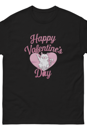Camiseta Gato Blanco San Valentín – Amor Puro