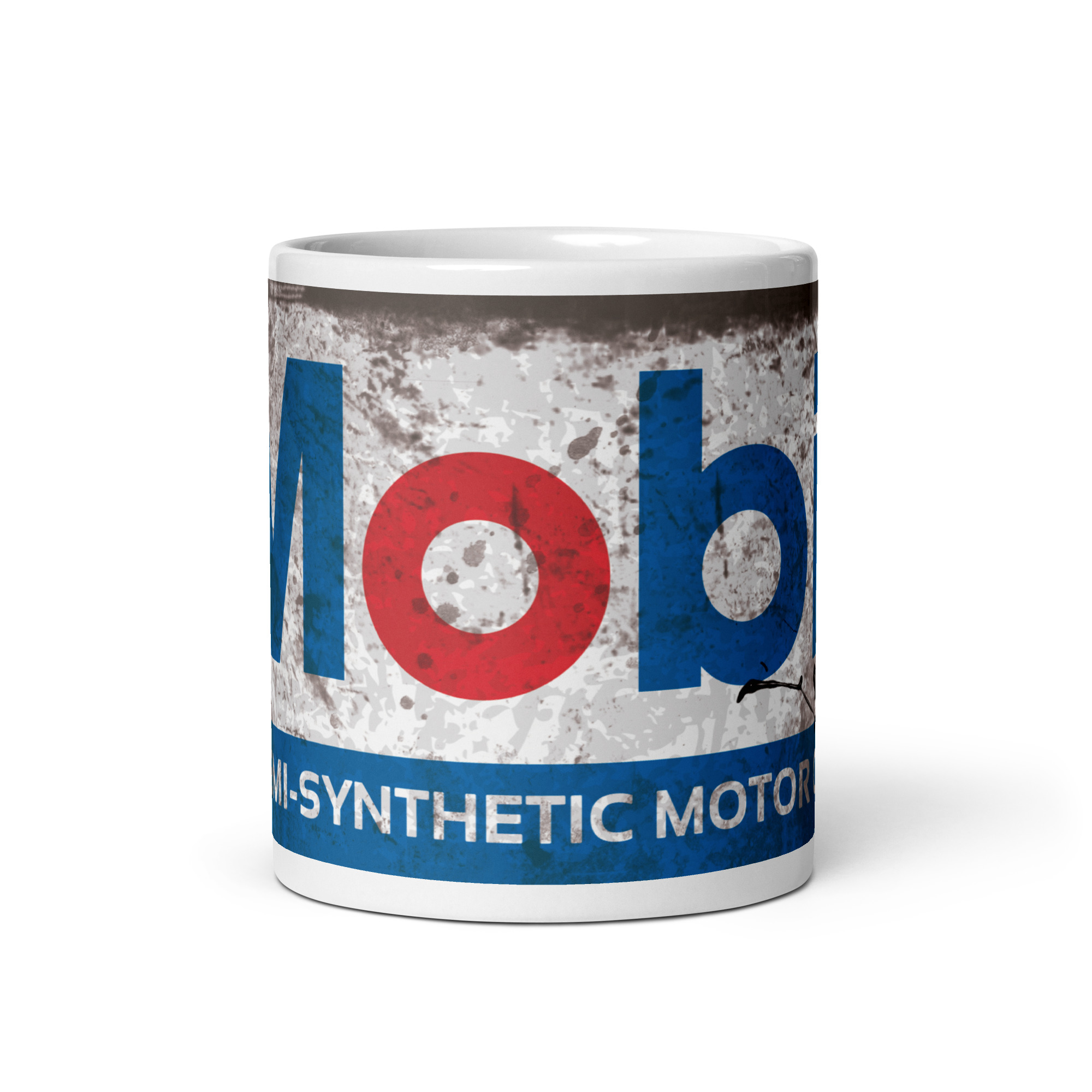 Taza Classic Oil & Gasoline MOBIL – Taza Vintage para Amantes del Motor Clásico - Imagen 3