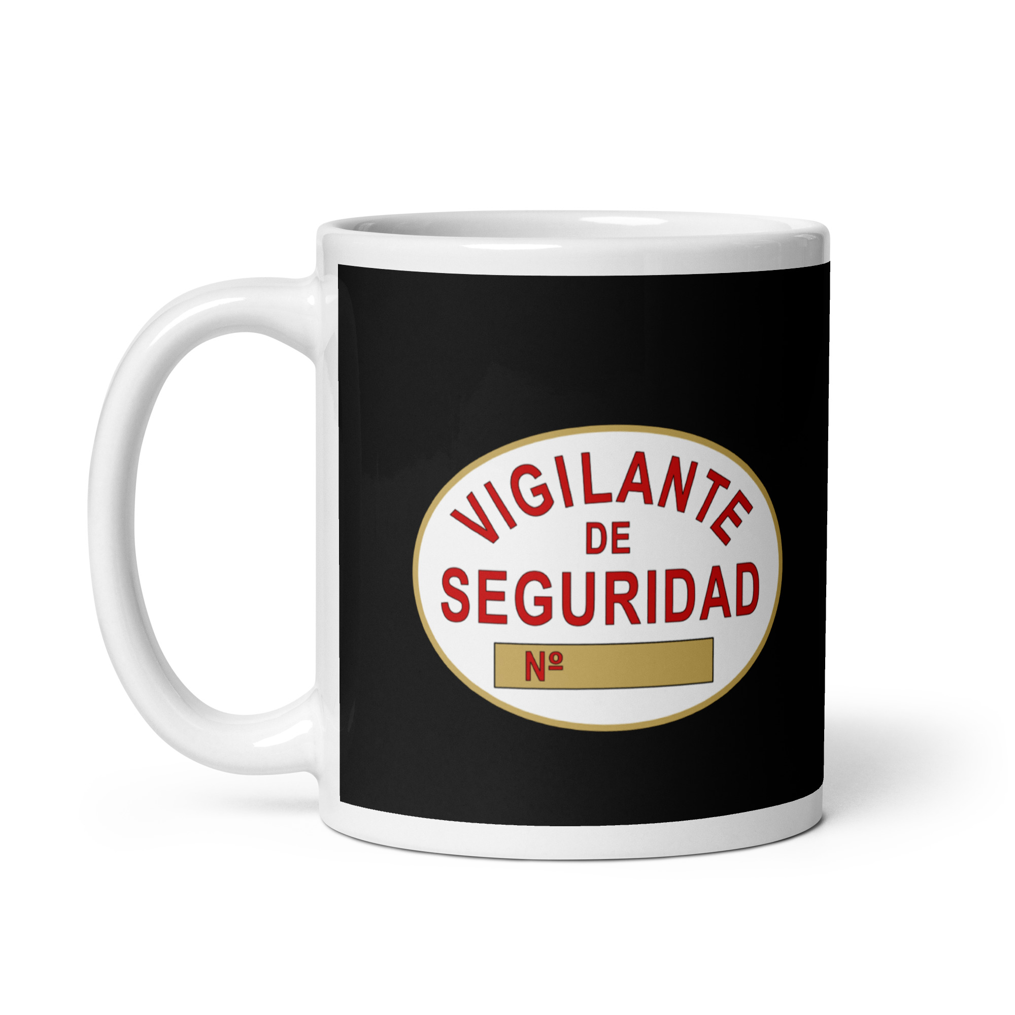 Taza Vigilante de Seguridad “Seguridad Privada” – Diseño Placa Oficial