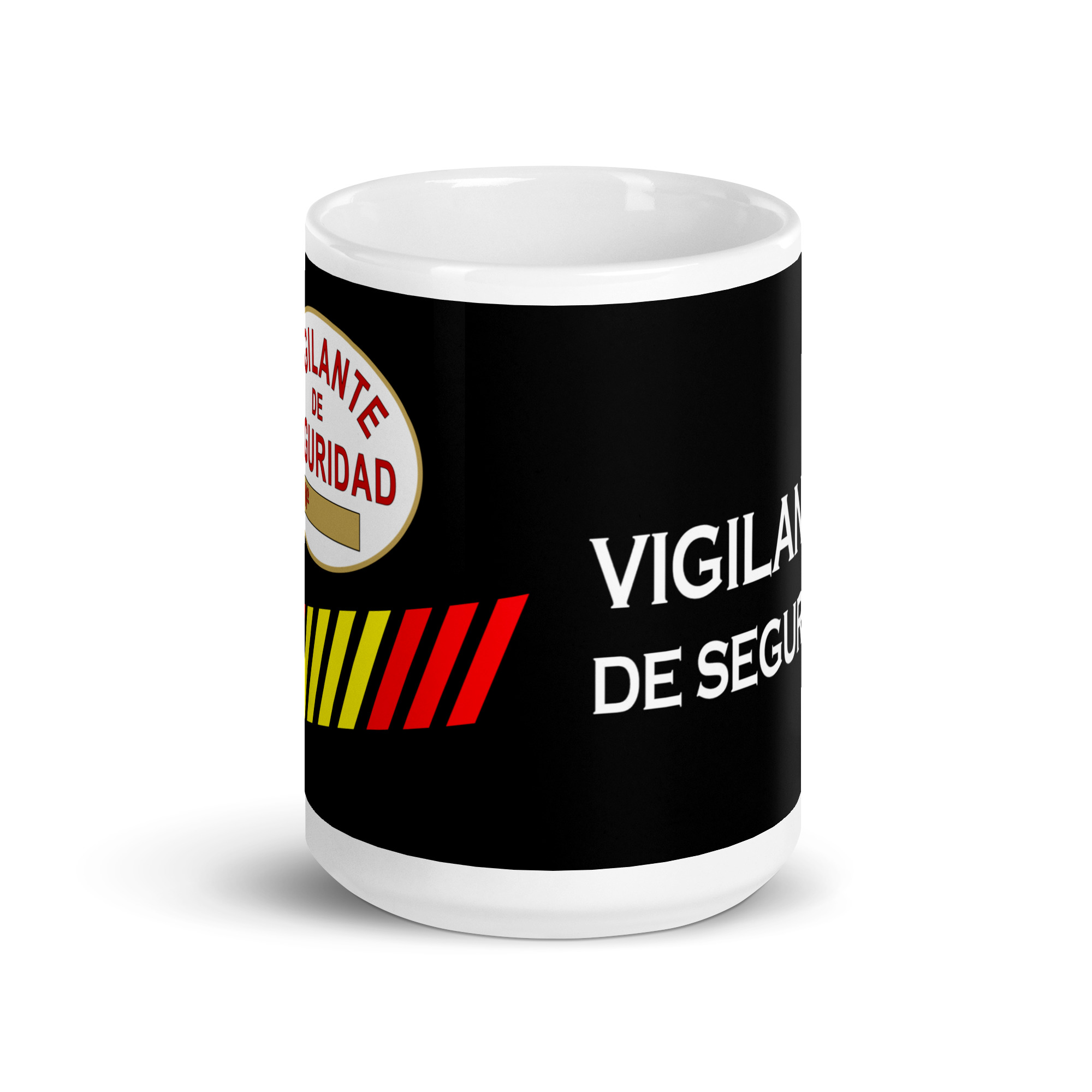 Taza Vigilante de Seguridad con Bandera de España – Placa Profesional - Imagen 6